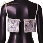 backless rhinestone chain top