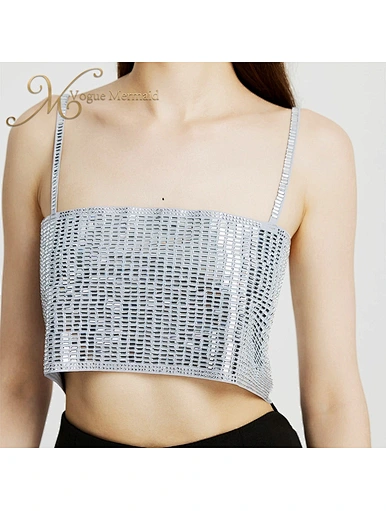 rhinestone chain top
